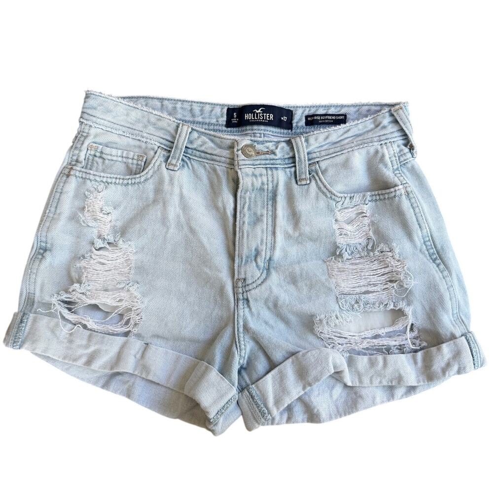 Hollister High-Rise Boyfriend Denim Shorts In Size 5 / W27
